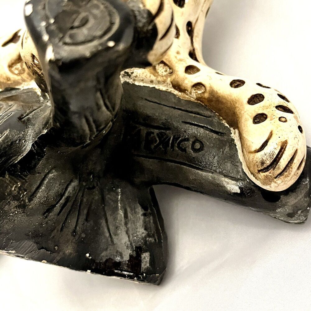 MCM Chalkware/Plaster Large Leopard Table Figure Statue Made in Mexico - Picture 12 of 12